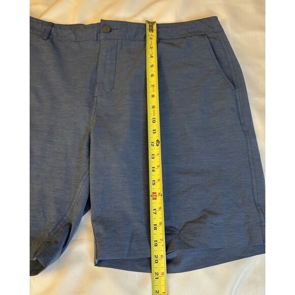 FAHERTY All Day Shorts Men's 38 Blue Polyester Cotton Hybrid Casual 9" Inseam - Picture 9 of 11